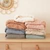 imageKonssy Muslin Crib Sheets for Boys Soft Cotton Neutral Baby Sheets for Standard Crib Mattress 2 Pack 52quotx28quot Dreamfield SkyBaby Blue PlaidFog Green  Cream