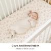 imageKonssy Muslin Crib Sheets for Boys Soft Cotton Neutral Baby Sheets for Standard Crib Mattress 2 Pack 52quotx28quot Dreamfield SkyBaby Blue PlaidSoft Blooms  Taupe