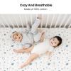 imageKonssy Muslin Crib Sheets for Boys Soft Cotton Neutral Baby Sheets for Standard Crib Mattress 2 Pack 52quotx28quot Dreamfield SkyBaby Blue PlaidStar blue