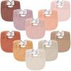 imageKonssy 10Pack Muslin Baby Bibs Soft Cotton Bandana Bibs for Drooling ampamp Teething Unisex Solid Colors for Boys ampamp Girls Newborn ampamp Infant Perfect Shower GiftPink