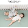 imageKonssy Muslin Crib Sheets for Girl Boy Soft and Breathable Cotton Baby Sheets for Standard Crib Mattress 52quotx 28quot Fog GreenGreen