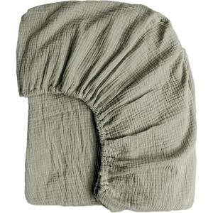 imageKonssy Muslin Crib Sheets for Girl Boy Soft and Breathable Cotton Baby Sheets for Standard Crib Mattress 52quotx 28quot Fog GreenFog Green