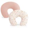 imageKonssy 2 Pack Nursing Pillow Covers Stretchy and Soft Nursing Cover for Breastfeeding Pillow Slipcover for Baby Girls Boys Newborn Beige BlossomPink Spring pink
