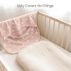 image:imageKonssy Muslin Baby Lounger Cover 2 Pack 100 Cotton Newborn Lounger Cover Soft and Breathable Lounger Cover for Boys Girls Covers Only PlanetNavyOat pink Sun