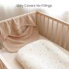 image:imageKonssy Muslin Baby Lounger Cover 2 Pack 100 Cotton Newborn Lounger Cover Soft and Breathable Lounger Cover for Boys Girls Covers Only PlanetNavyWheat moon