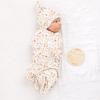 image:imageKonssy Baby Girl Newborn Receiving Blanket with Matching Headband and Beanie Set Baby Swaddle Nursery Swaddle WrapPink Spring
