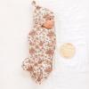 image:imageKonssy Baby Girl Newborn Receiving Blanket with Matching Headband and Beanie Set Baby Swaddle Nursery Swaddle WrapVintage Petals