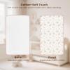 image:imageKonssy 2 Pack Waterproof Muslin Cotton Portable Changing Pad 30x 17 Soft amp Foldable Baby Changing Mat Travel Pad with Terry Backing Shower Gift for Newborn Girls Boys PinkBlossomPink Blossom