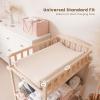 image:imageKonssy 3 Pack Stretchy Changing Pad Covers for Girl Boy Silky Soft Changing Table Cover Breathable Baby Nursery Diaper Chang Pad Sheets Pink SpringBlossom