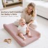 image:imageKonssy 3 Pack Stretchy Changing Pad Covers for Girl Boy Silky Soft Changing Table Cover Breathable Baby Nursery Diaper Chang Pad Sheets Pink SpringBlossom