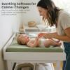 image:imageKonssy Silky Soft Changing Pad Cover 3 Pack UltraStretchy Diaper Changing Table Sheets Breathable Snug Fit for Standard 32 x 16 Contoured Pads Boho Neutral Sheets for Boys amp Girls Green LeafGreen Leaf