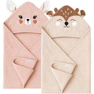 image:imageKonssy Muslin Hooded Baby Towels